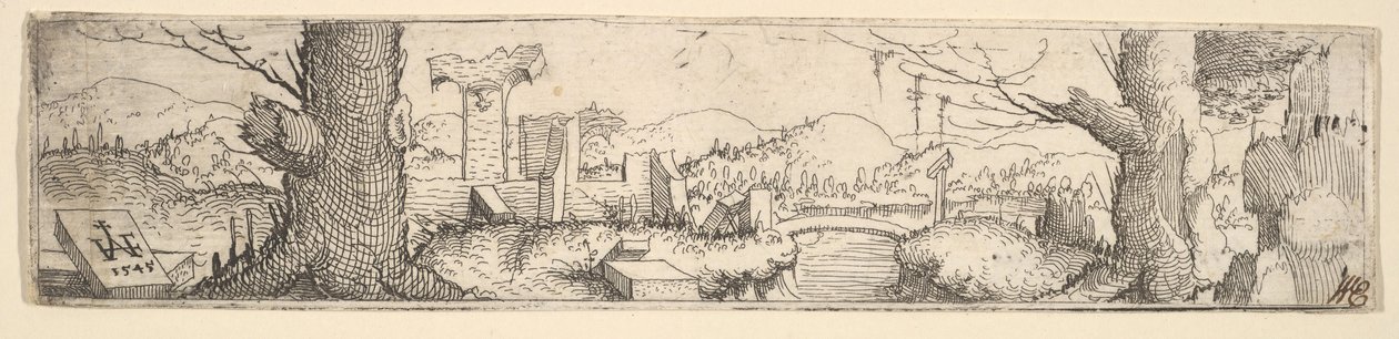 Táj, 1545. alkotó: Augustin Hirschvogel
