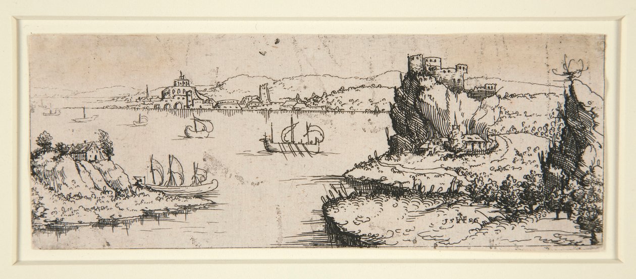Táj folyóval alkotó: Augustin Hirschvogel