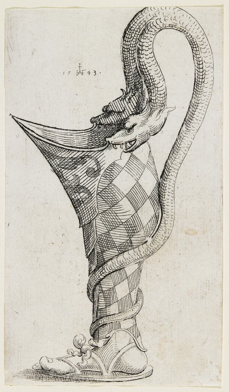 Díszláb alakú edény, 1543 alkotó: Augustin Hirschvogel