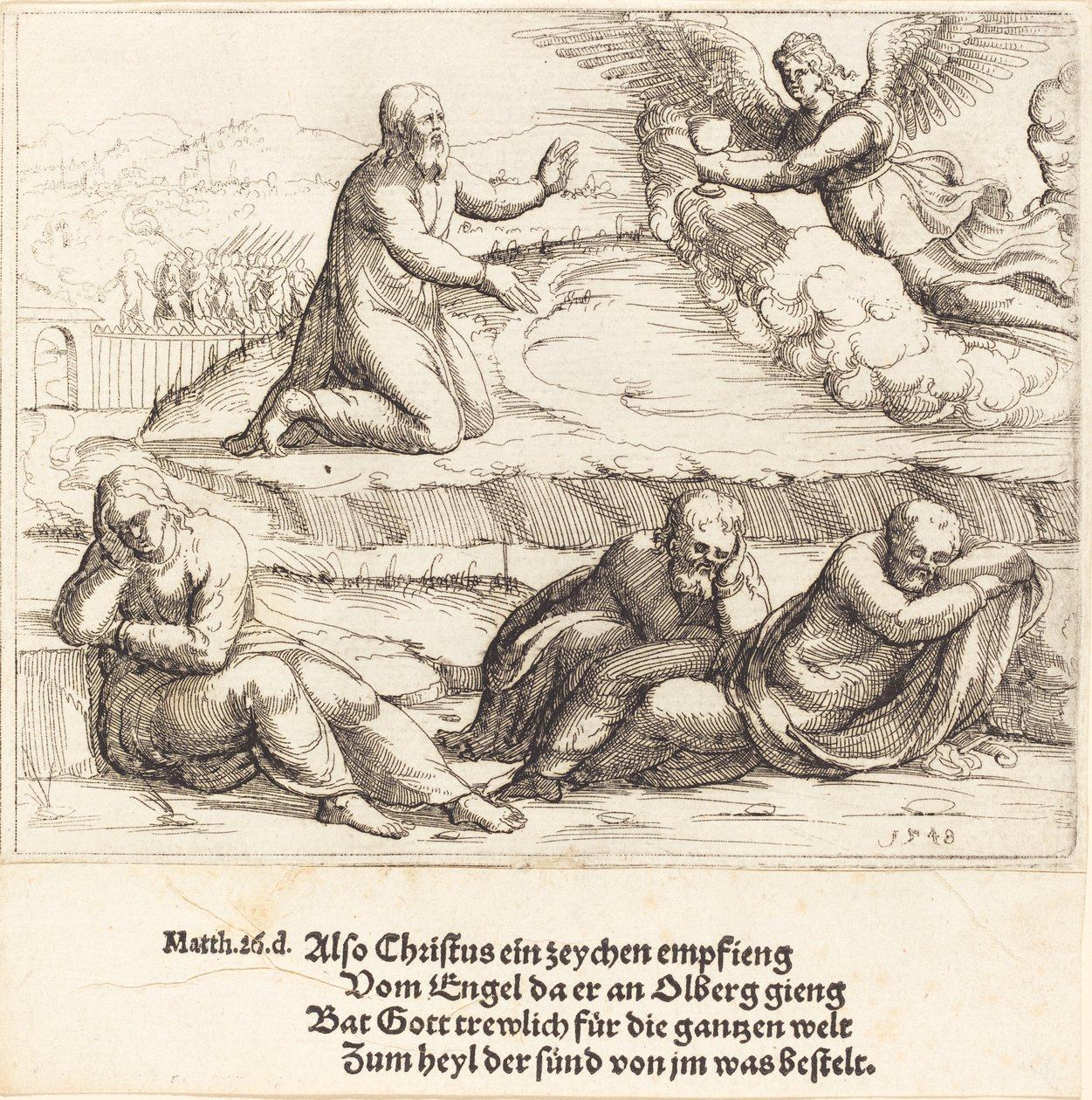 Agónia a kertben, 1548. alkotó: Augustin Hirschvogel