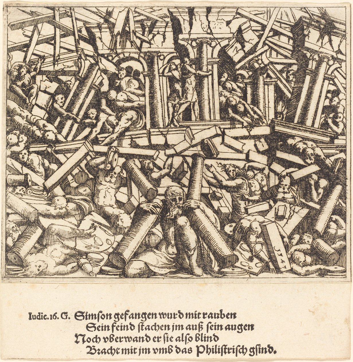 Sámson halála alkotó: Augustin Hirschvogel