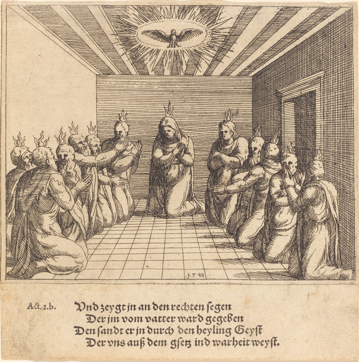 A Szentlélek leszállása alkotó: Augustin Hirschvogel