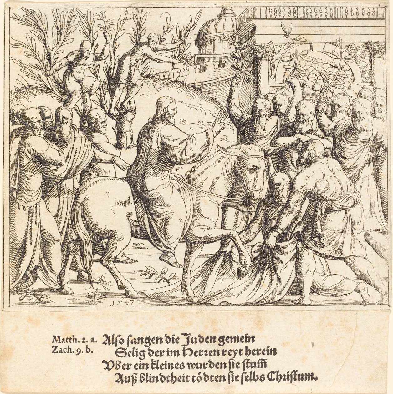 Belépés Jeruzsálembe alkotó: Augustin Hirschvogel