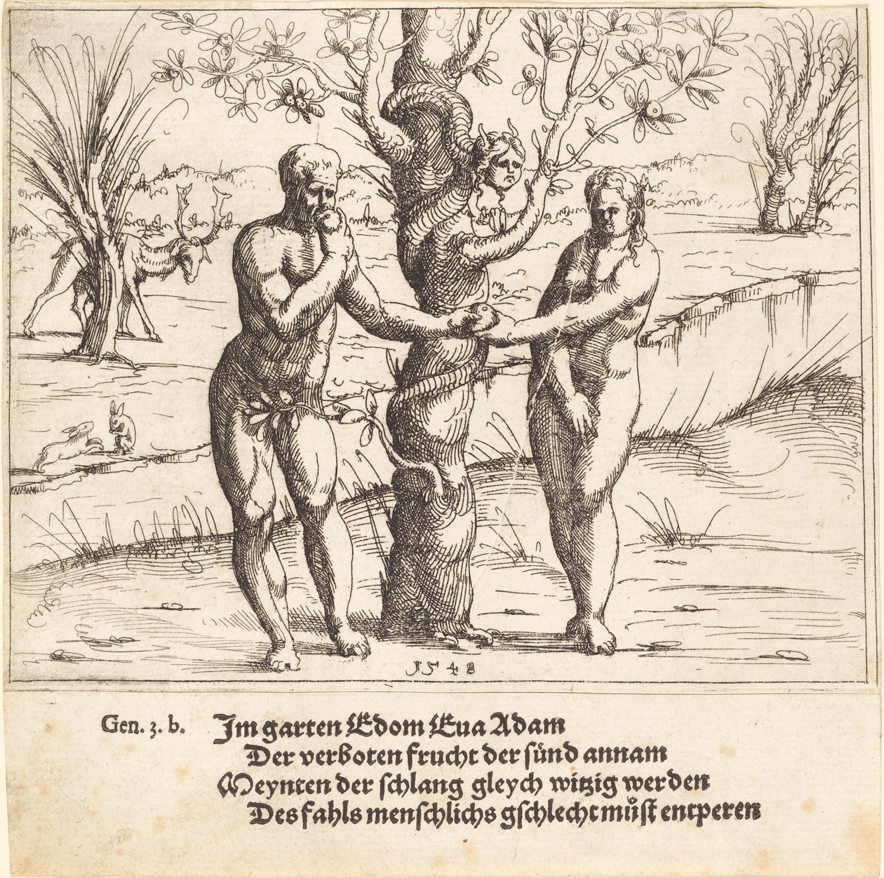 Az ember bukása, 1548. alkotó: Augustin Hirschvogel