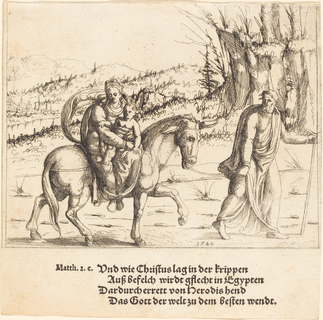 Repülés Egyiptomba alkotó: Augustin Hirschvogel