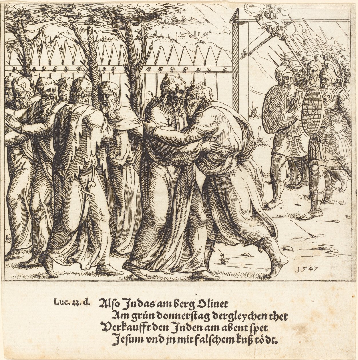 Júdás csókja alkotó: Augustin Hirschvogel