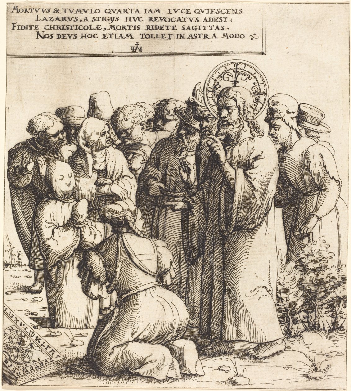 Lázár feltámasztása, 1545. alkotó: Augustin Hirschvogel