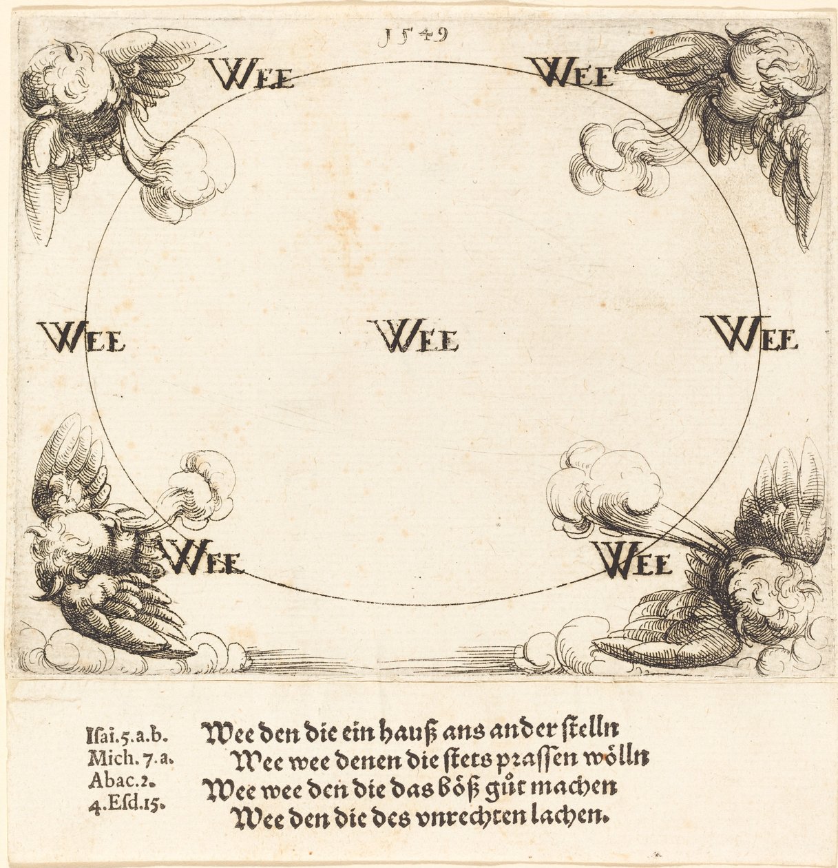 Jaj az írástudóknak és farizeusoknak, 1549. alkotó: Augustin Hirschvogel