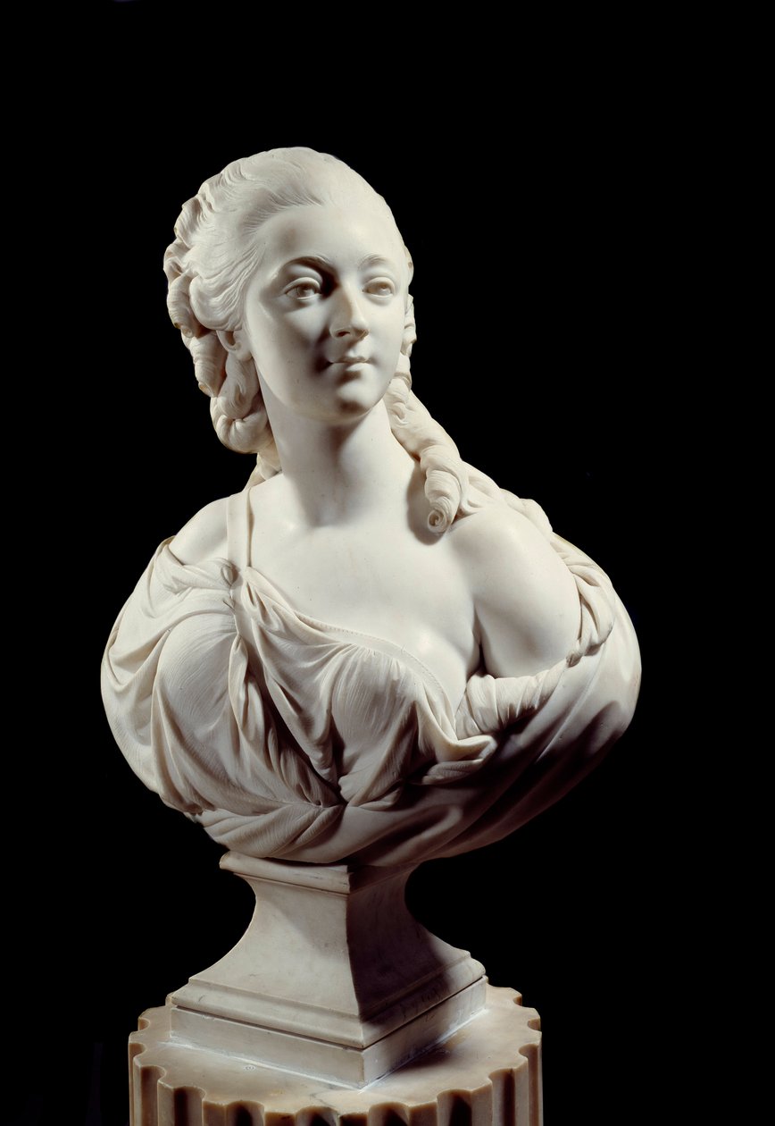 Jeanne Becu, Barry grófnőjének (vagy Madame) mellszobra (1743-1793). Augustin Pajou (1730-1809) szobra alkotó: Augustin Pajou