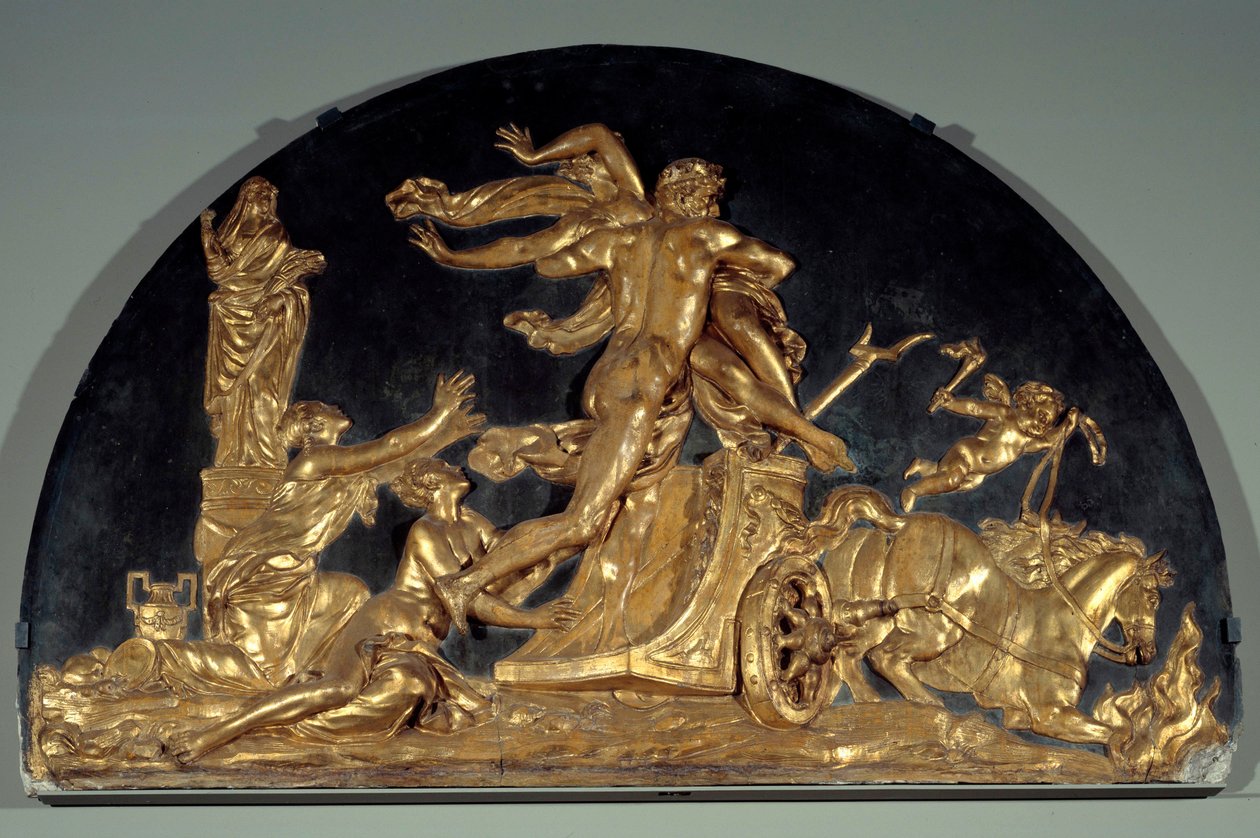 The Fire or Pluto Removing Proserpine Alacsony stukkó dombormű, Augustin Pajou alkotó: Augustin Pajou