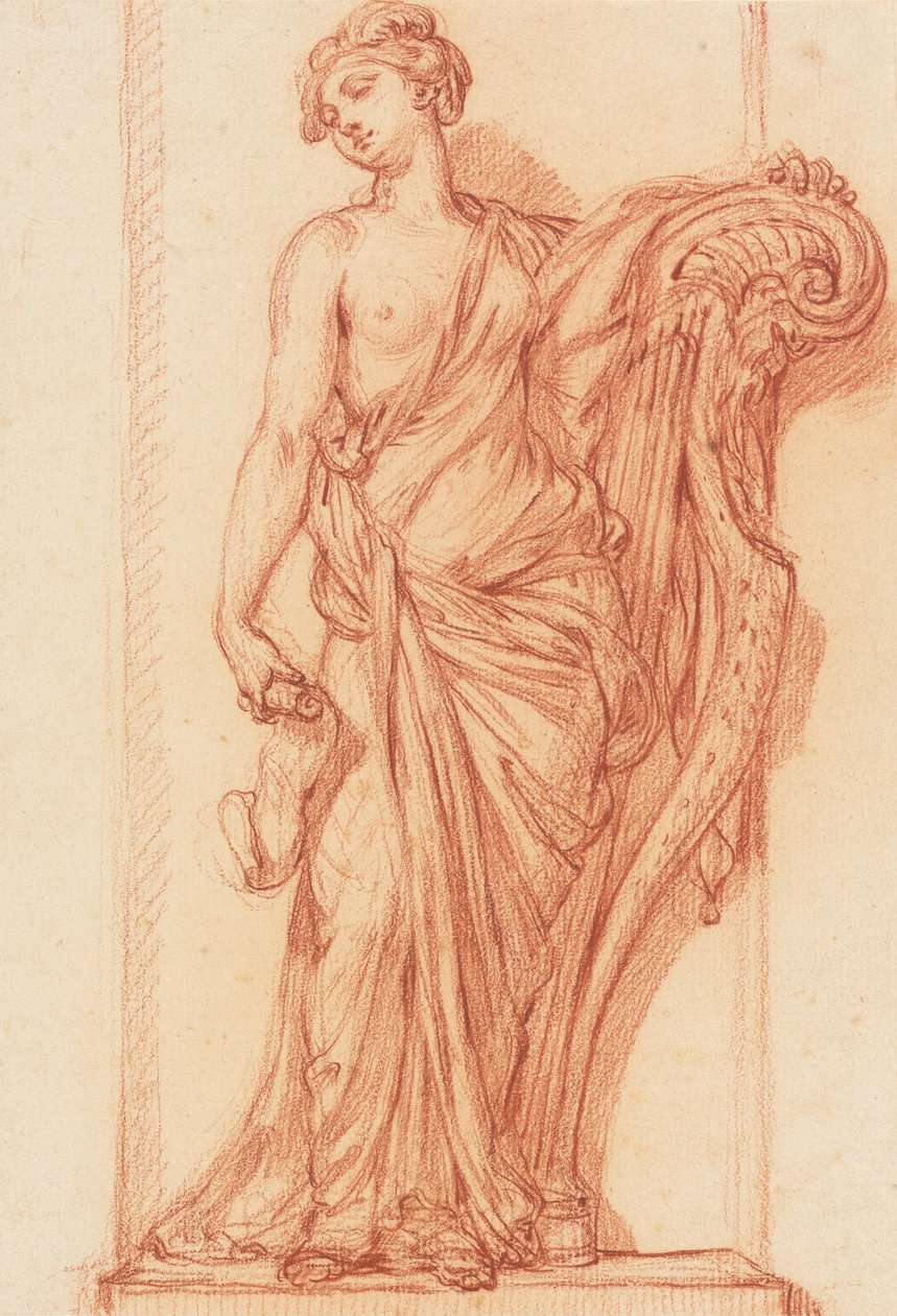 A Muse Terpsichore alkotó: Augustin Pajou