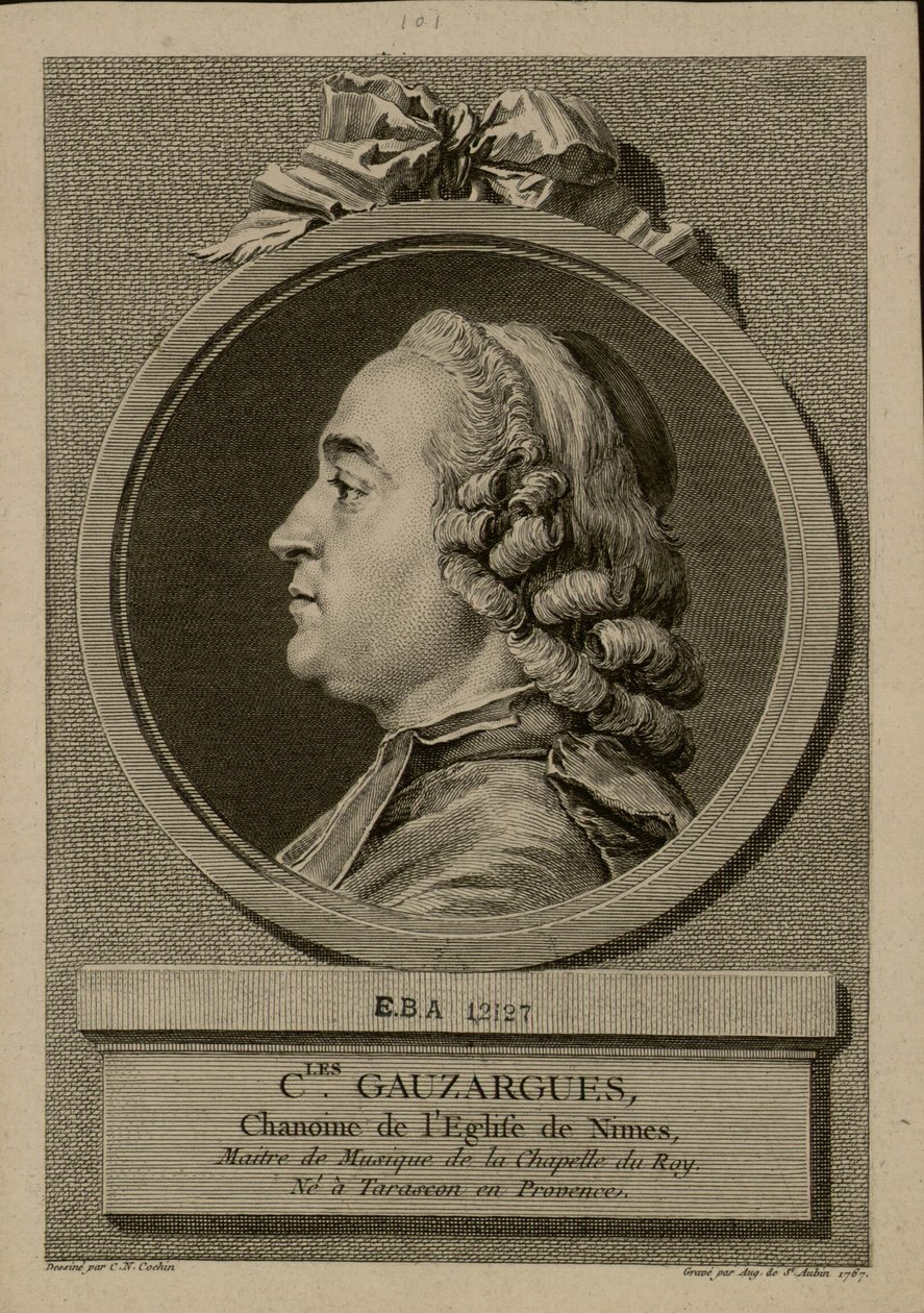 Charles Gauzargues portréja 1725-1799, 1767. alkotó: Augustin Saint Aubin de