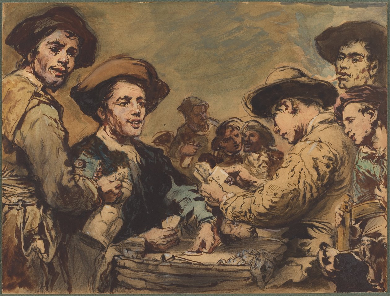 Kártyajátékosok alkotó: Augustin Théodule Ribot