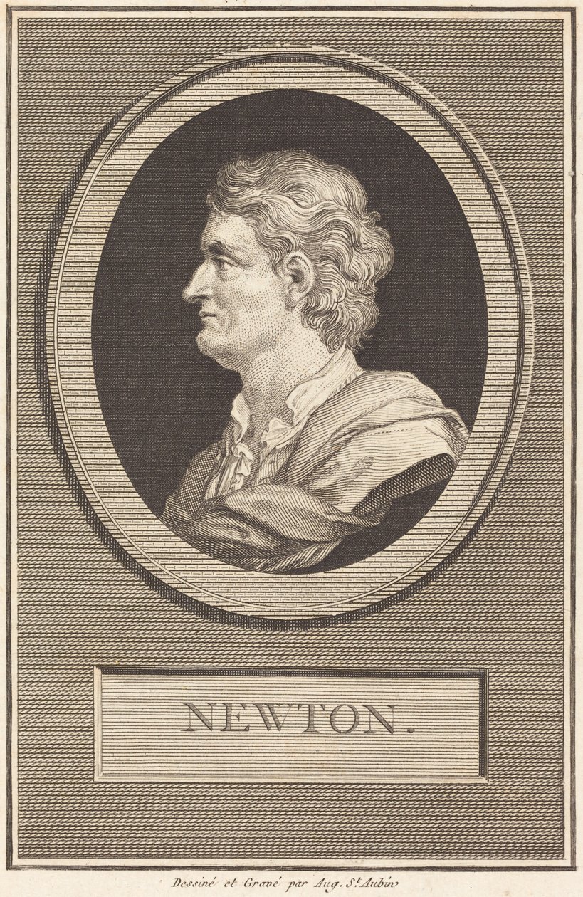 Isaac Newton alkotó: Augustin de Saint-Aubin
