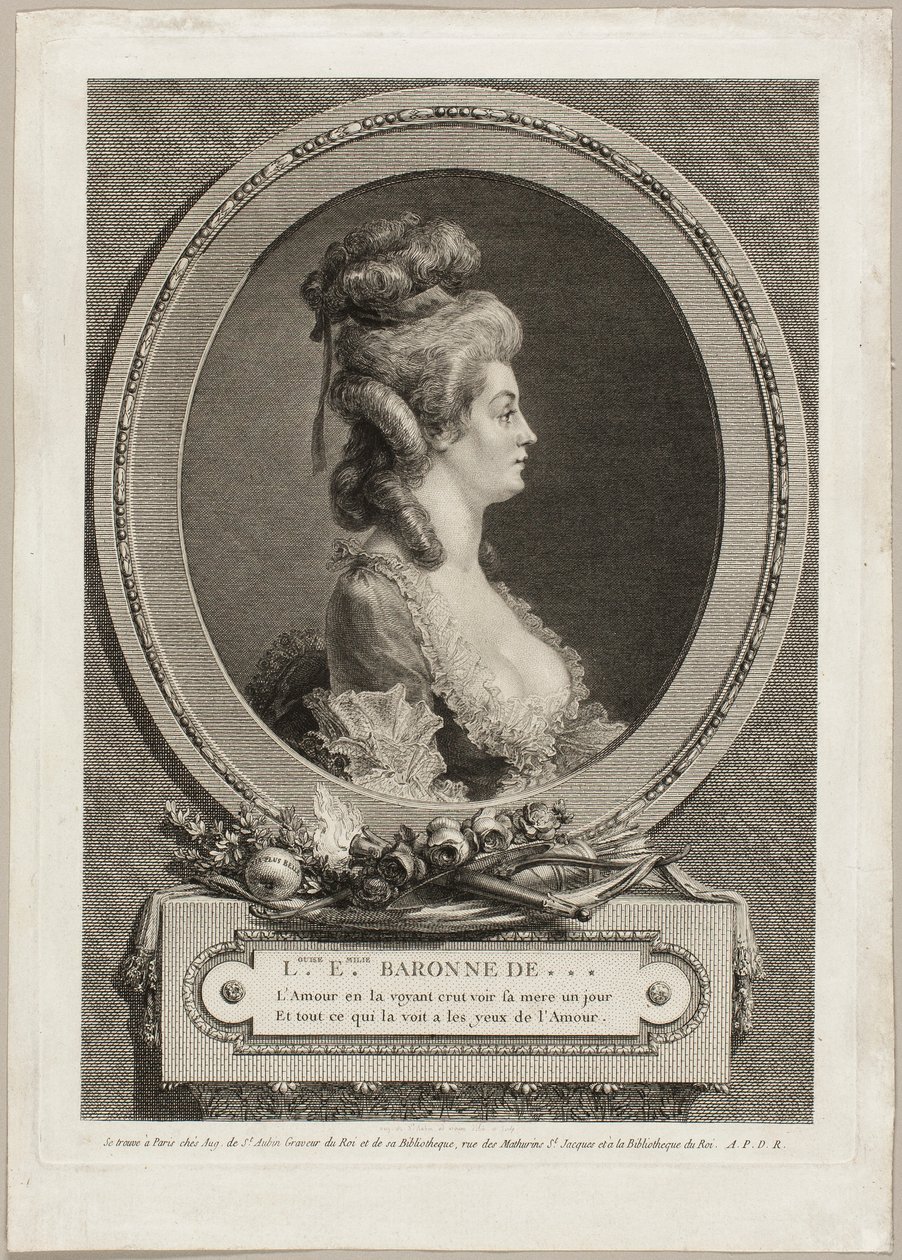 Louise Émilie, *** Franciaország bárónője alkotó: Augustin de Saint-Aubin