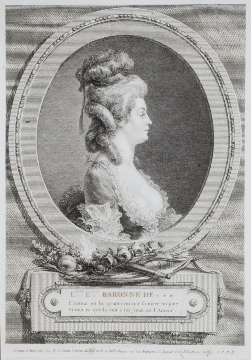 Louise Emilie: d’Andlau bárónő alkotó: Augustin de Saint-Aubin