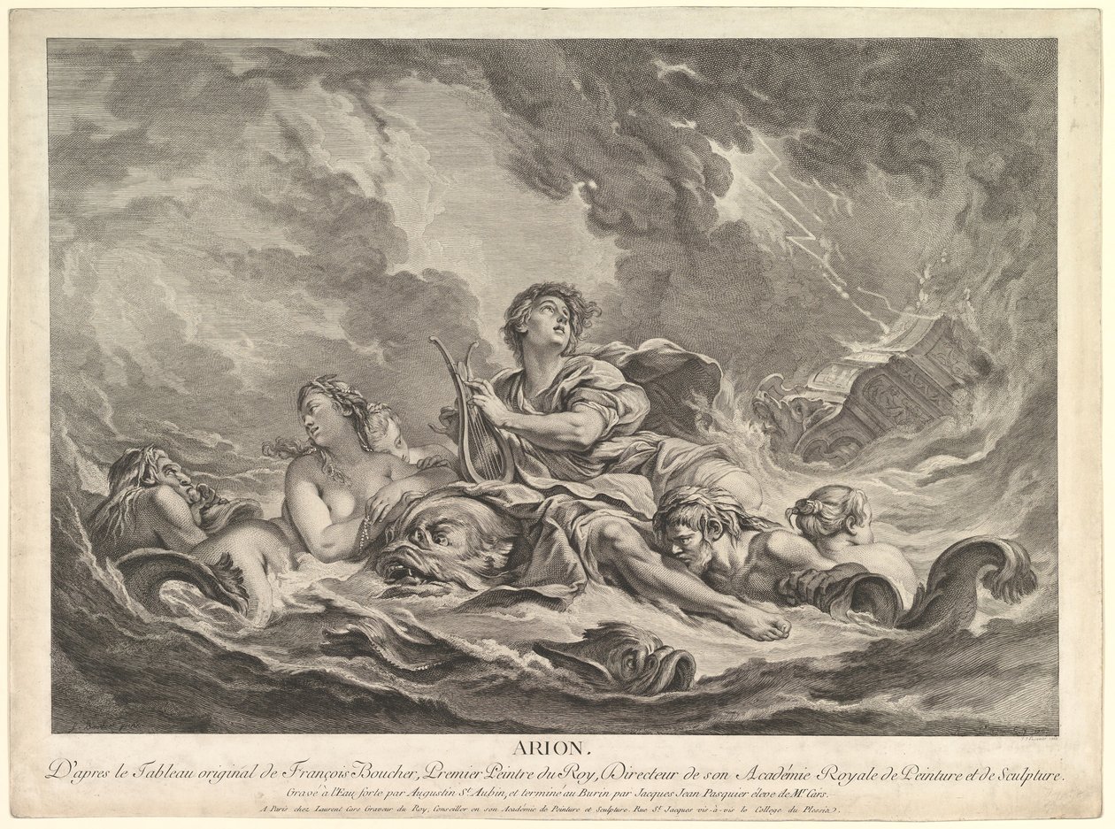 Arion, 1763-66 alkotó: Augustin de Saint Aubin
