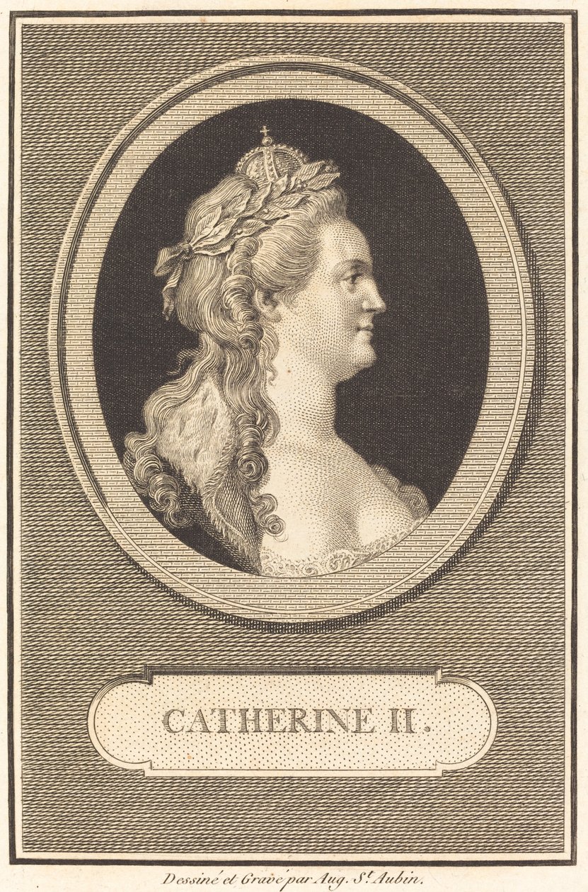 Katalin II alkotó: Augustin de Saint Aubin