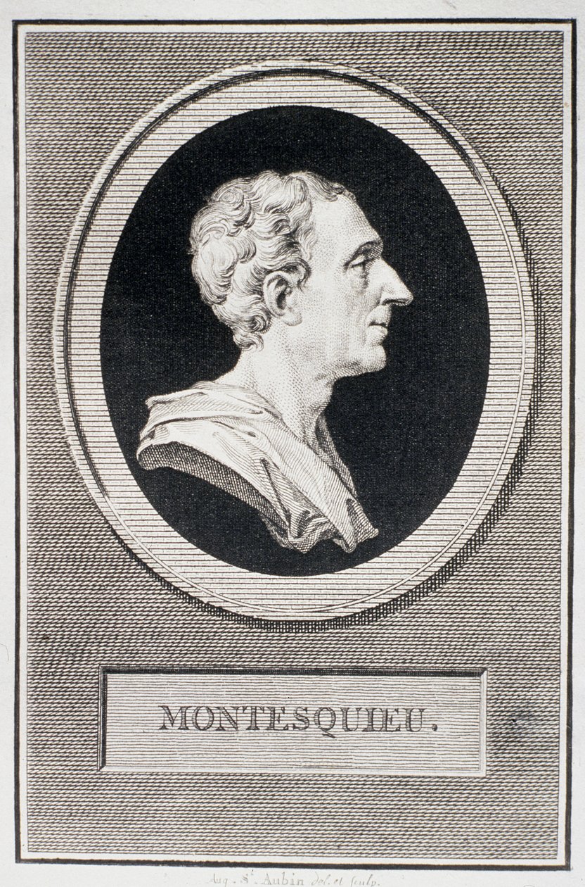 Charles Louis de Secondat, de Montesquieu báró (1689-1755) (metszet) alkotó: Augustin de Saint Aubin