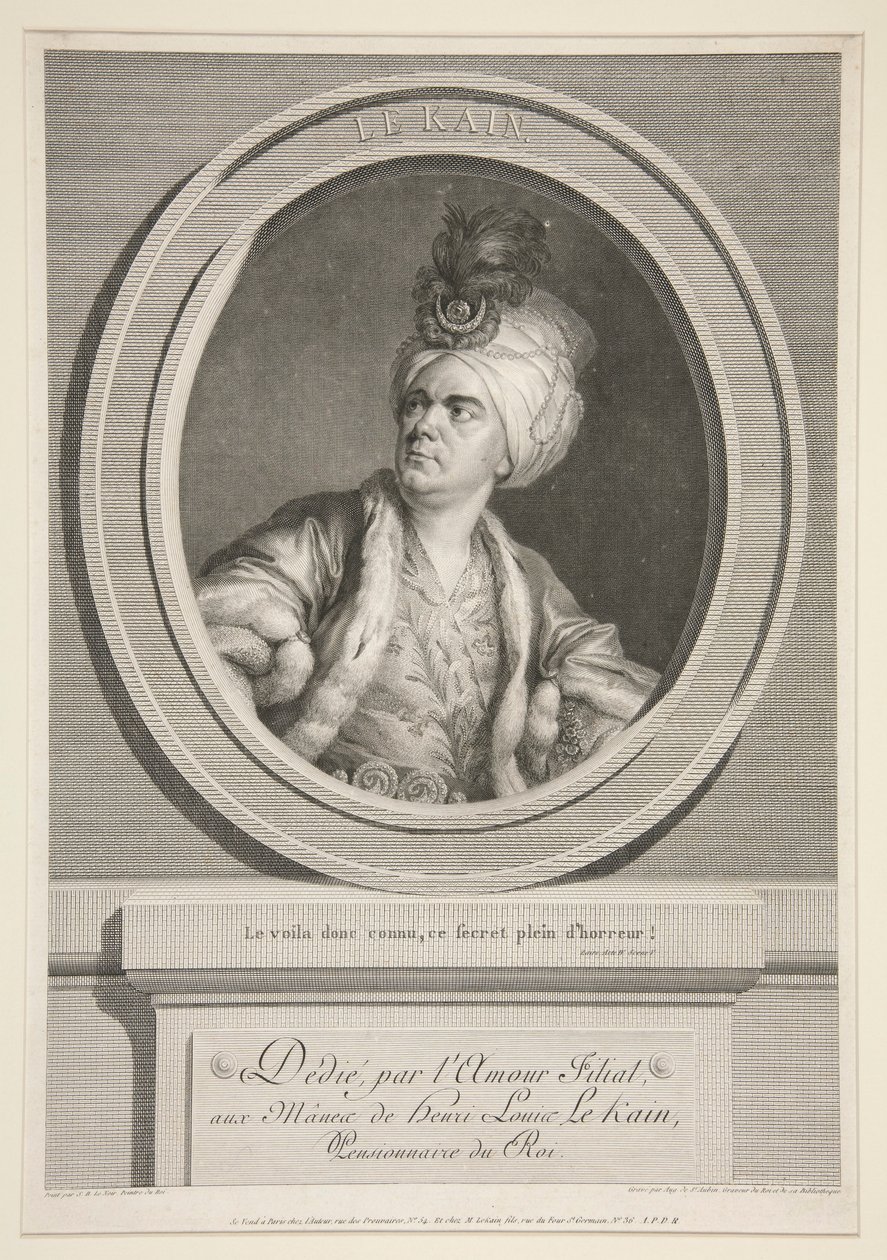 Henri Louis Cain (Le Kain) (1728-1778) alkotó: Augustin de Saint Aubin