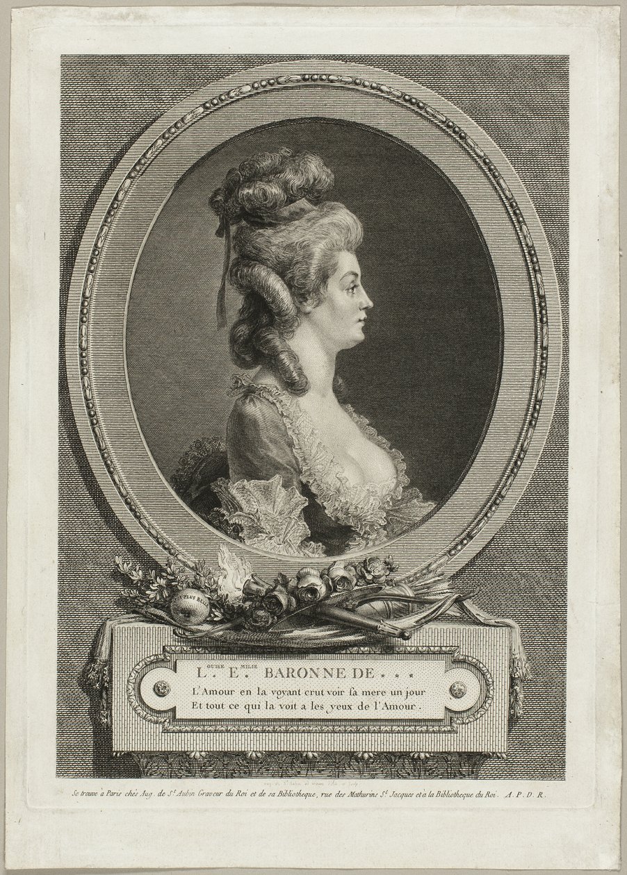 Louise Émilie, *** Franciaország bárónője alkotó: Augustin de Saint Aubin