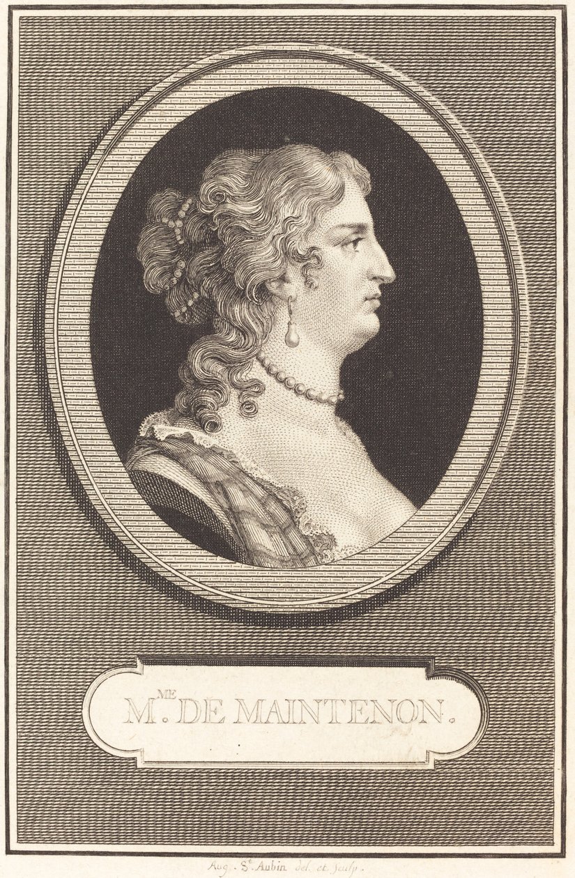 Madame de Maintenon alkotó: Augustin de Saint Aubin