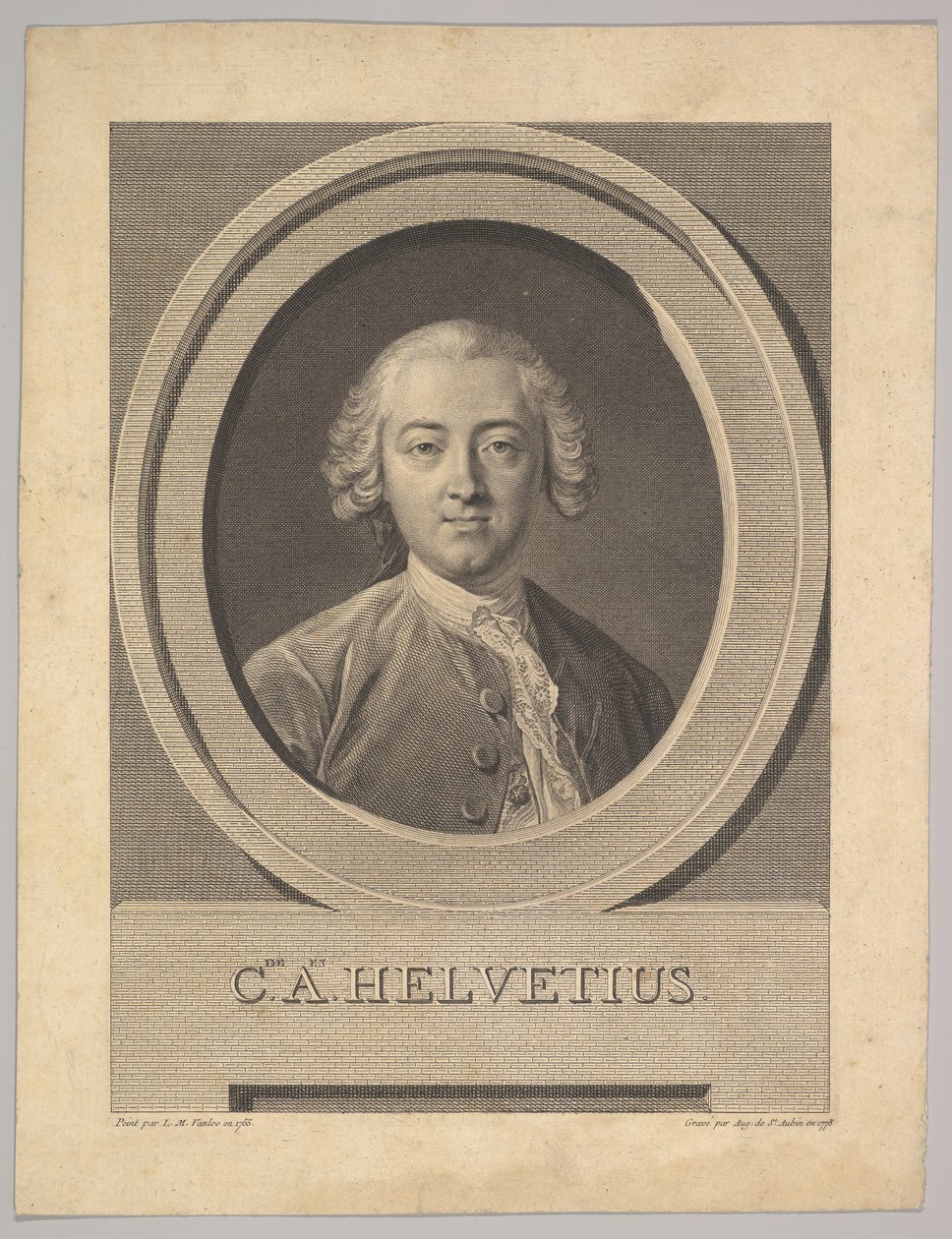 Claude Adrien Helvetius portréja 1715-1771, 1772. alkotó: Augustin de Saint Aubin