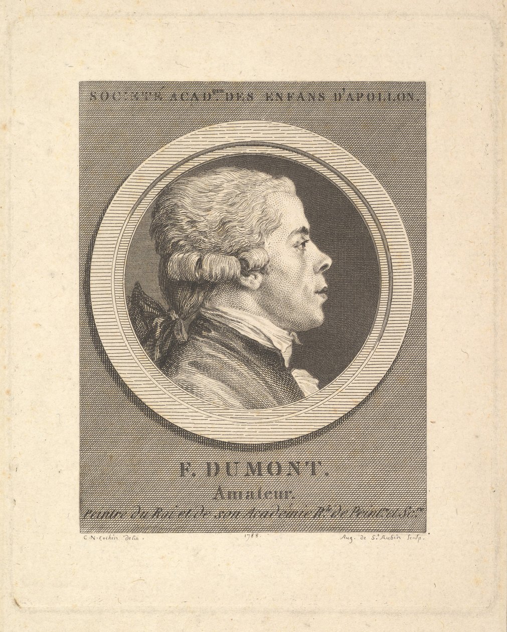 Francois Dumont portréja, 1788. alkotó: Augustin de Saint-Aubin