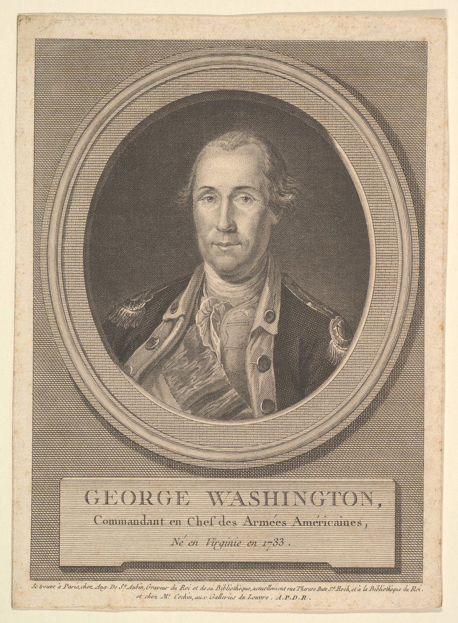 George Washington portréja, 1836. augusztus. alkotó: Augustin de Saint Aubin