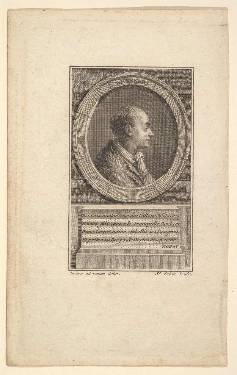 Gessner portréja, 1775. alkotó: Augustin de Saint Aubin