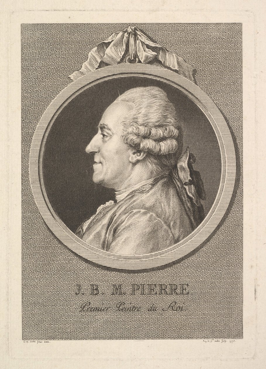 Jean-Baptiste-Marie Pierre portréja, 1775. alkotó: Augustin de Saint Aubin