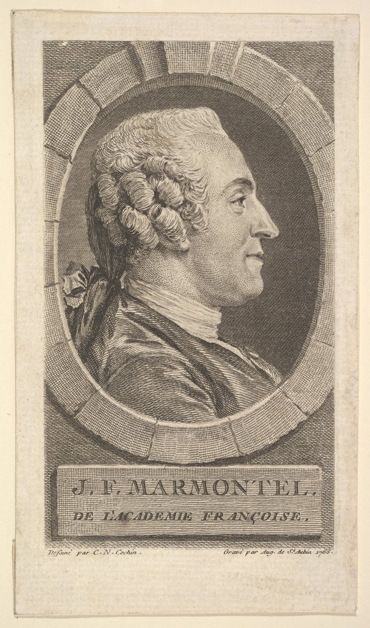 Jean-Francoise Marmontel portréja, 1765. alkotó: Augustin de Saint Aubin