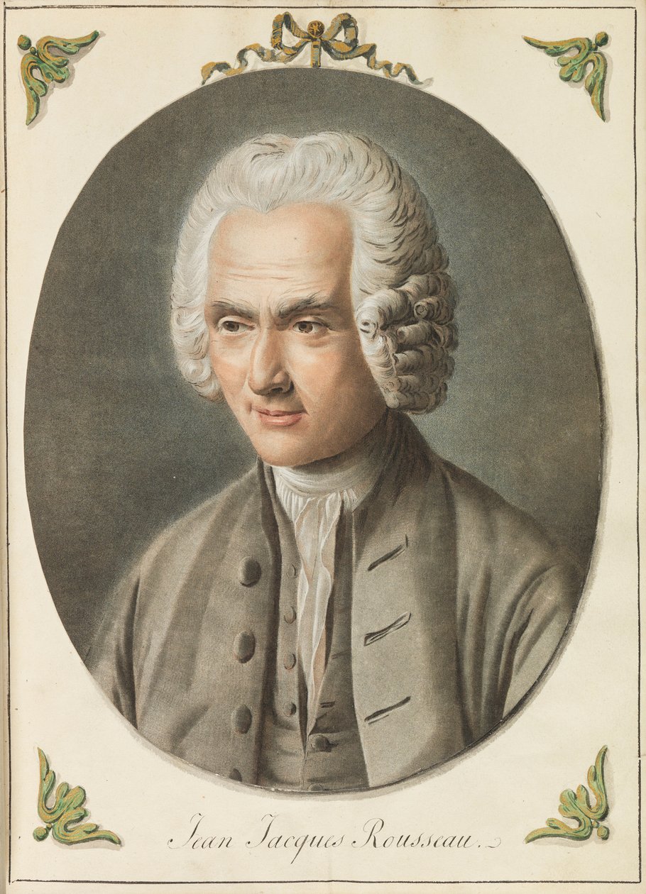 Jean-Jacques Rousseau portréja 1712-1778, 1775 körül. alkotó: Augustin de Saint Aubin