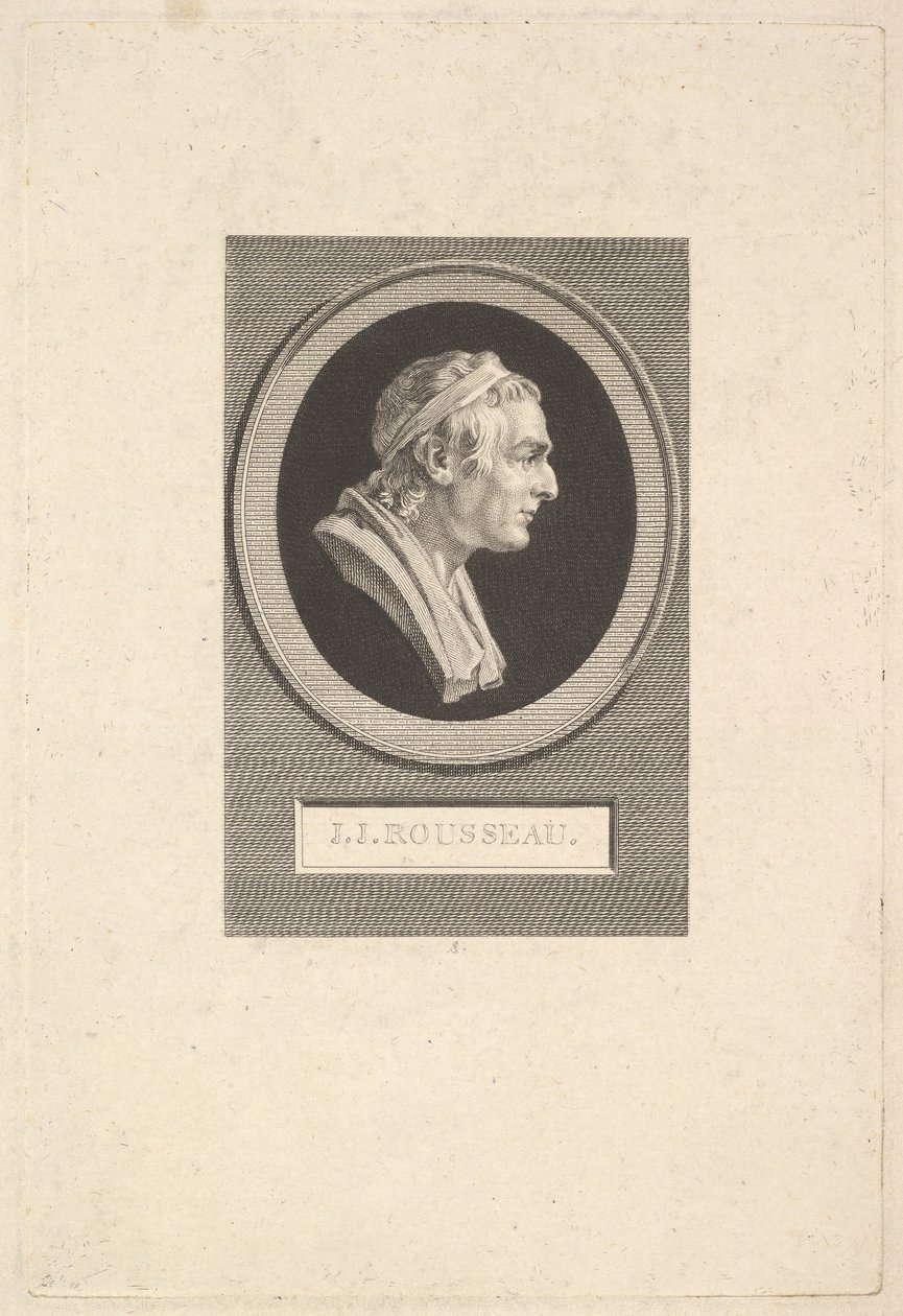 Jean-Jacques Rousseau portréja, 1801. alkotó: Augustin de Saint Aubin
