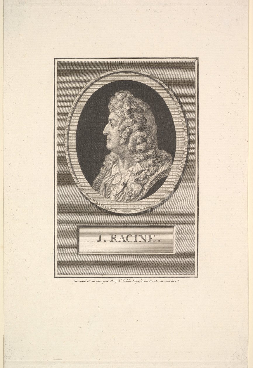 Jean Racine portréja, 1800. alkotó: Augustin de Saint Aubin