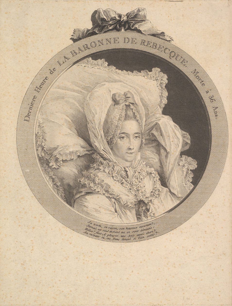 Rebecque bárónő portréja, 1780. alkotó: Augustin de Saint Aubin