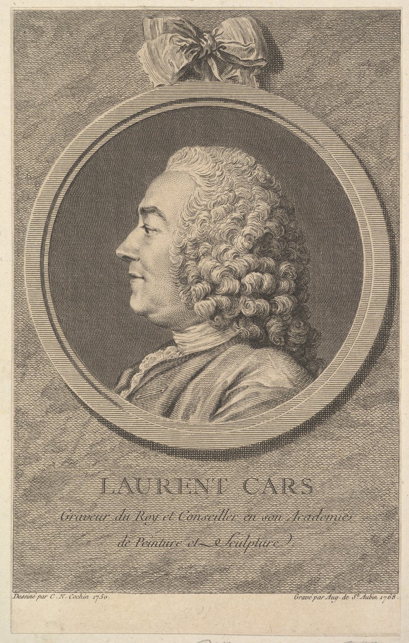 Laurent Cars portréja, 1768. alkotó: Augustin de Saint Aubin