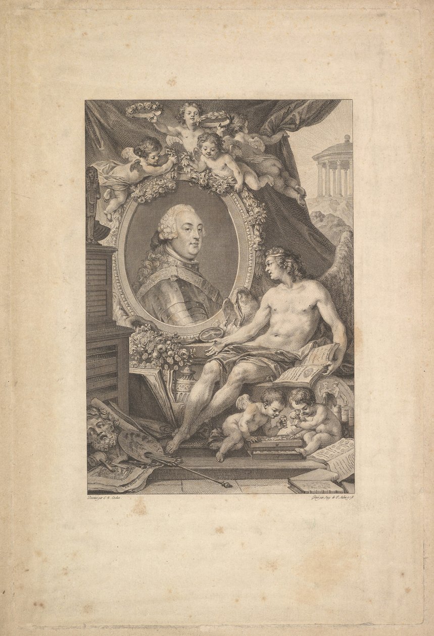 Louis-Philippe, Orléans hercegének portréja, 1778. alkotó: Augustin de Saint Aubin