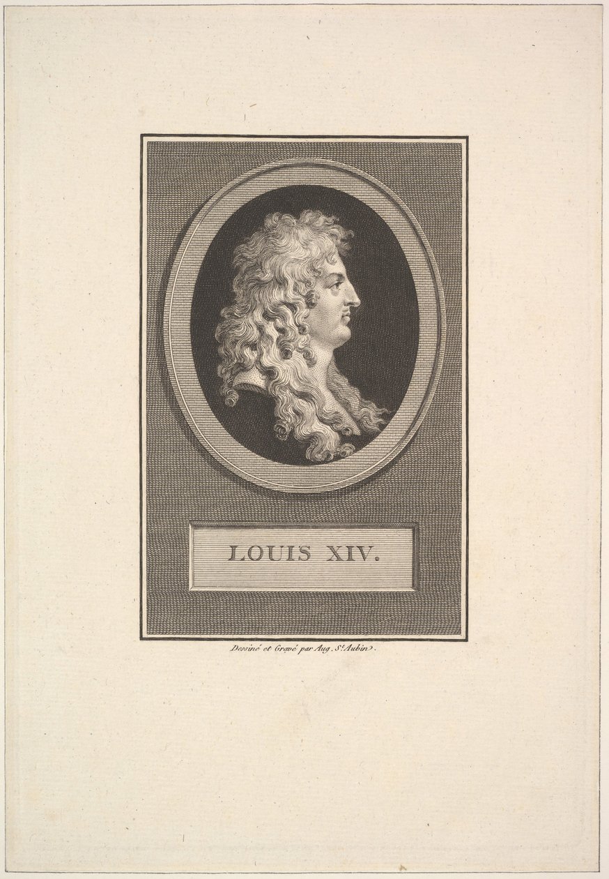 XIV. Lajos portréja, 1779. alkotó: Augustin de Saint Aubin