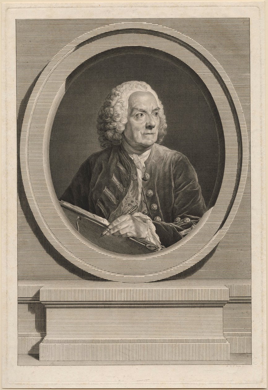 Louis de Silvestre portréja alkotó: Augustin de Saint Aubin