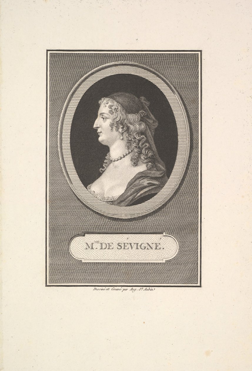 Marie de Rabutin portréja, Mise de Sévigné, 1802. alkotó: Augustin de Saint Aubin