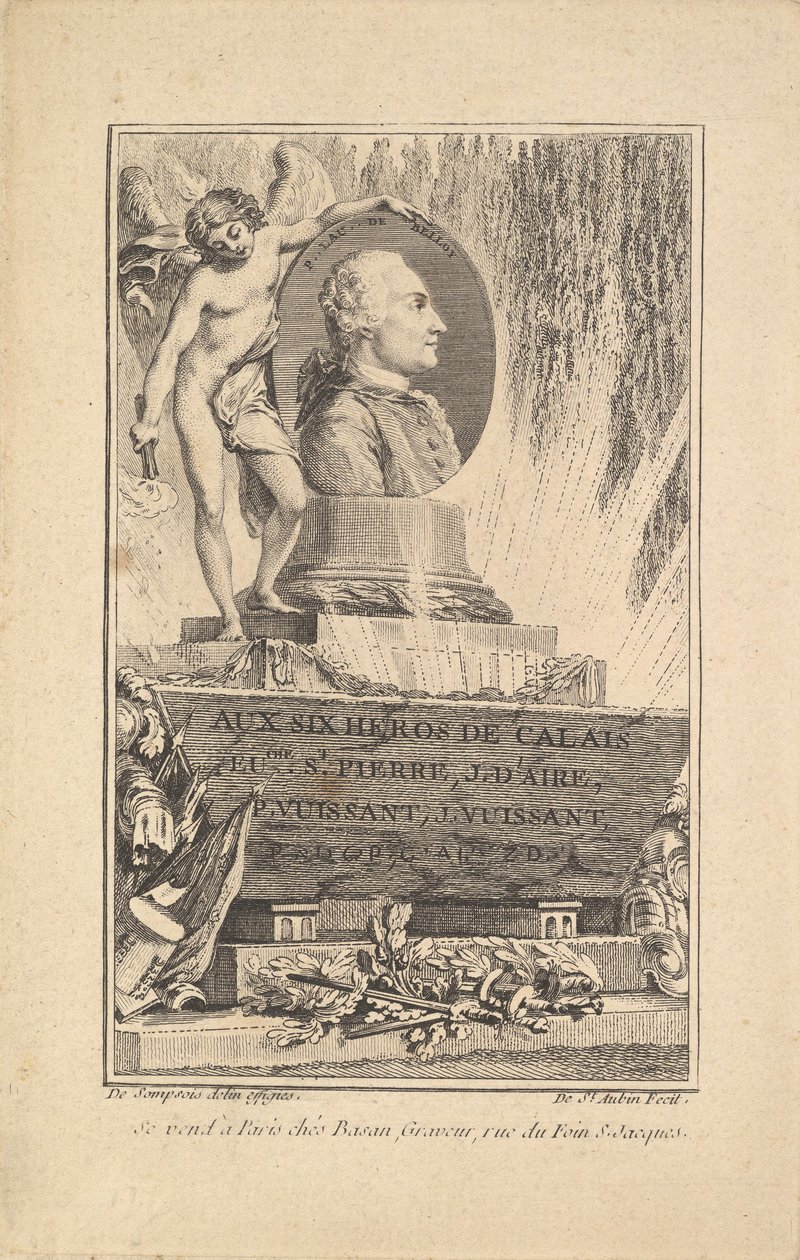 Pierre Laurent de Belloy portréja, kb. 1765. alkotó: Augustin de Saint Aubin