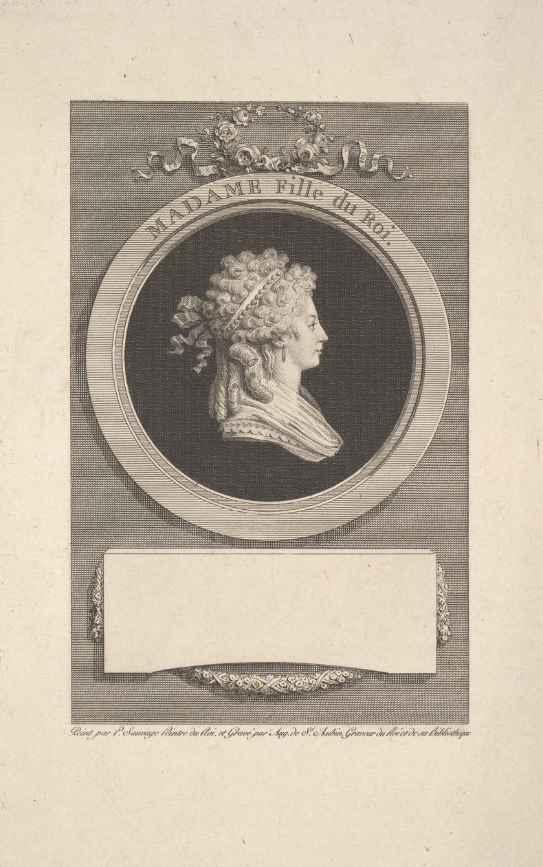 Ő Királyi Fensége Madame, Angoulême hercegnőjének, XVI. Lajos és Március lányának portréja, 1791. alkotó: Augustin de Saint Aubin
