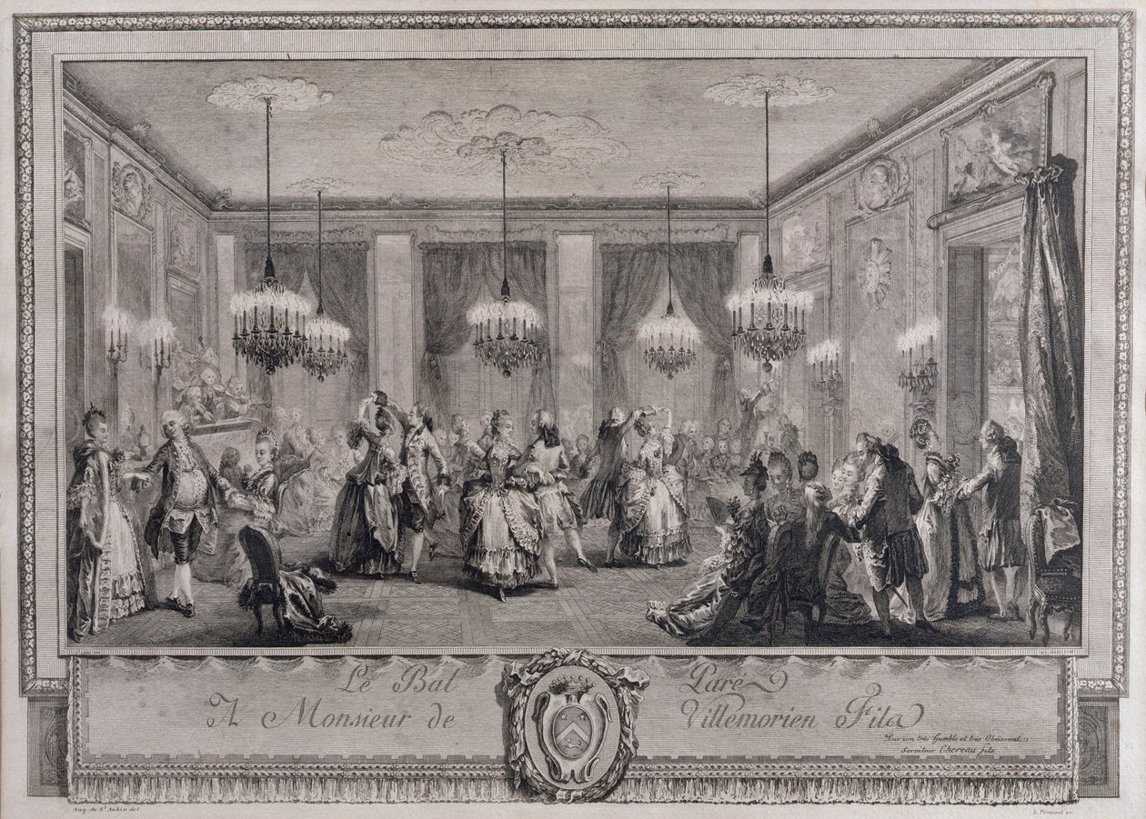 Az estélyi bál Monsieur de Villemorien Fila házában, metszette L. Provost (lásd még 55452) alkotó: Augustin de Saint-Aubin