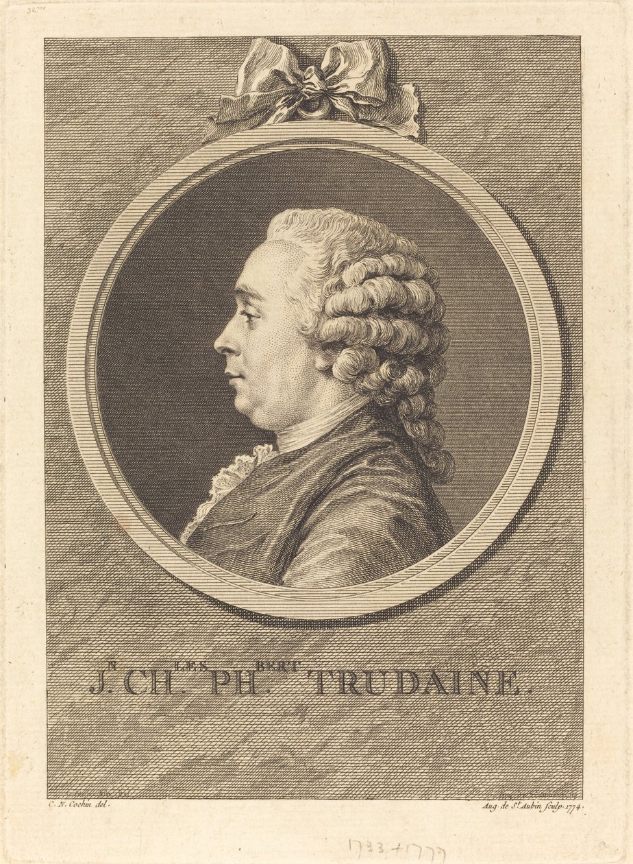 Jean-Charles-Philibert Trudaine alkotó: Augustin de Saint Aubin after Charles Nicolas Cochin II