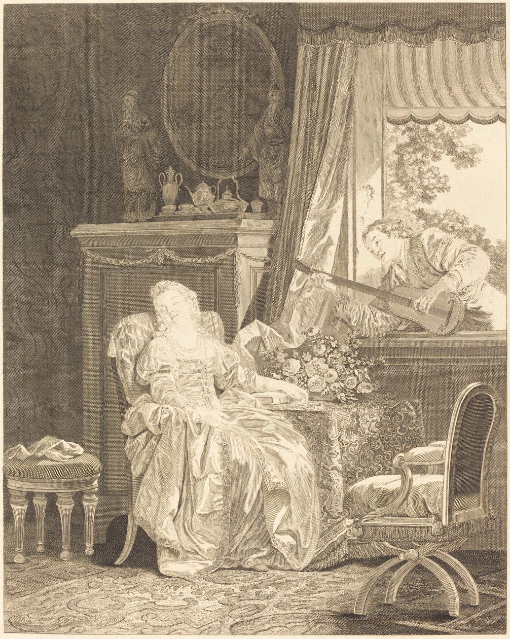 Spanyol szerelem alkotó: Augustin de Saint Aubin and Noël Pruneau after Jean Baptiste Le Prince