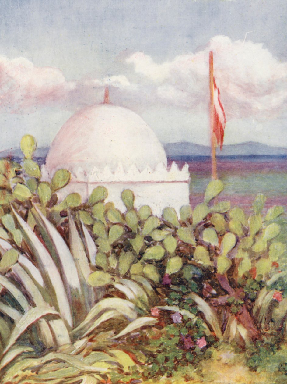 Marabout Tanger közelében (színes litográfia) alkotó: Augustine Fitzgerald