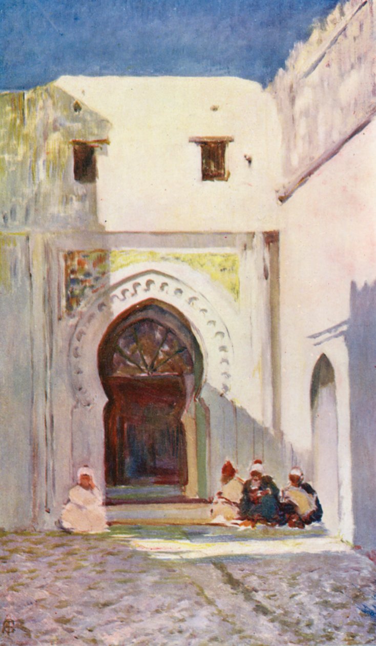 A szultáni palota bejárata, Tanger (színes litográfia) alkotó: Augustine Fitzgerald