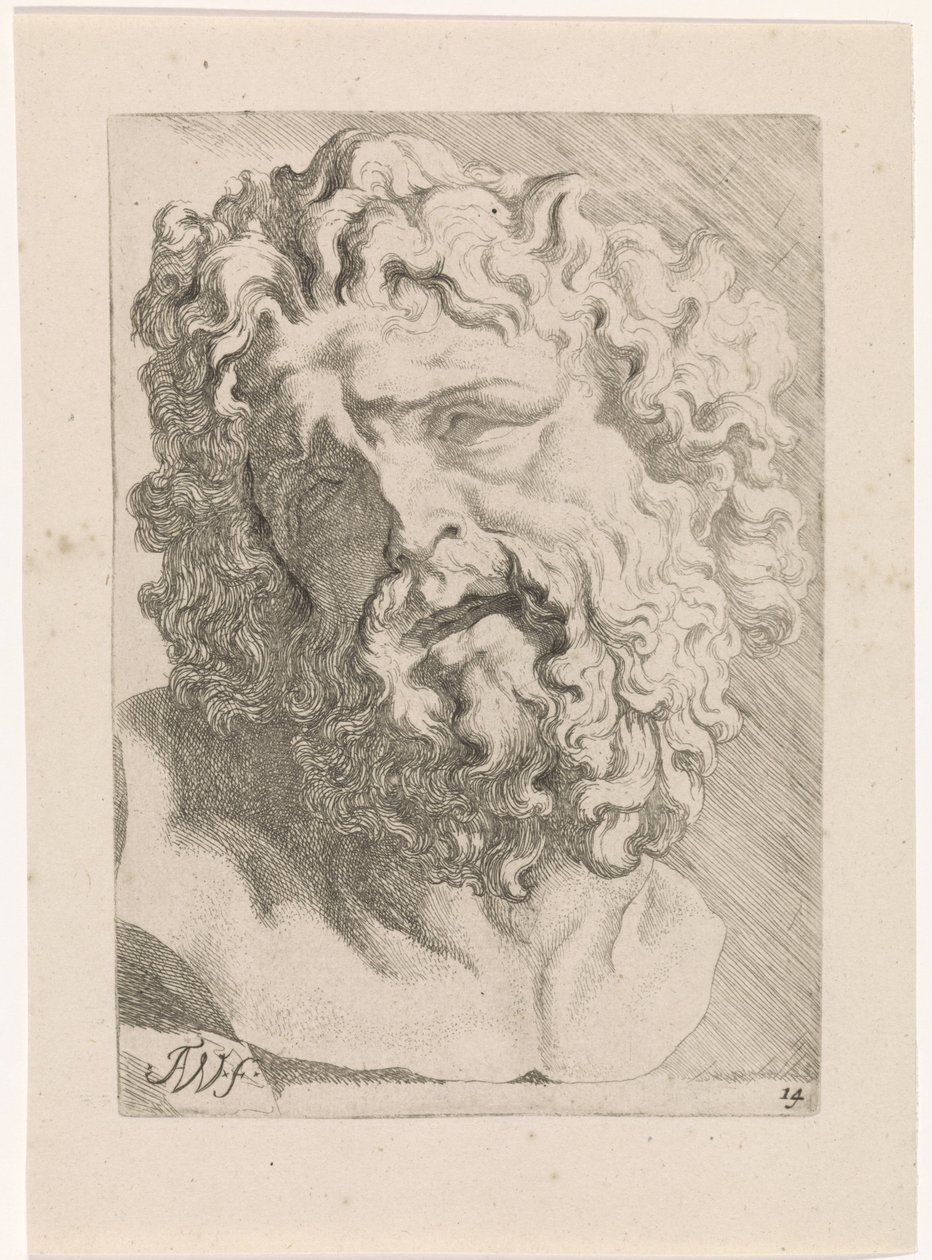 Laocoon vezetője Tanulmányok egy rajzkönyvhöz Anthony van Dyck klasszikus szobrai és figurái után (sorozat címe) alkotó: Augustinus Terwesten (I)