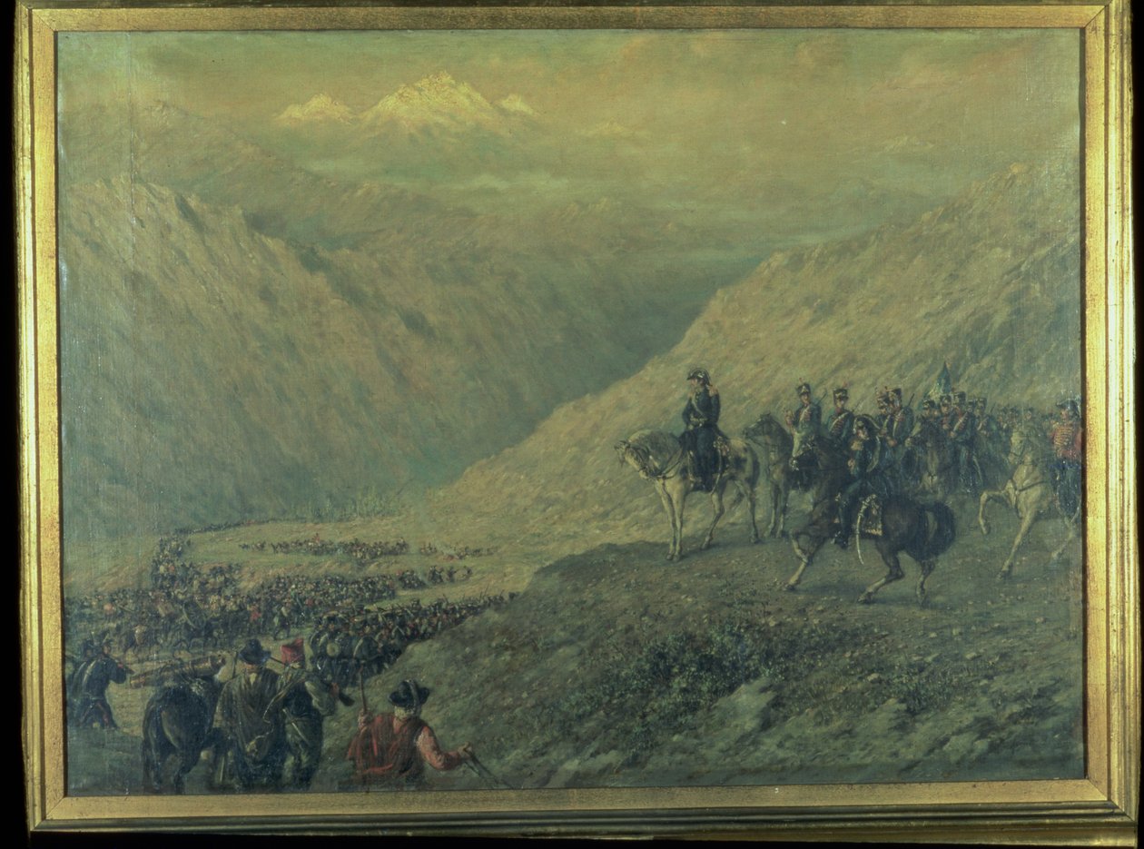 Az Andok átjárója 1817-ben (olaj, vászon) alkotó: Augusto Ballerini